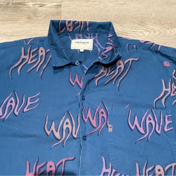 Carhartt WIP Heat Wave Button Up Shirt Men’s Size XXL - Picture 3 of 5